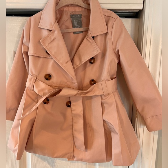 Girls pale pink peacoat - Picture 2 of 4